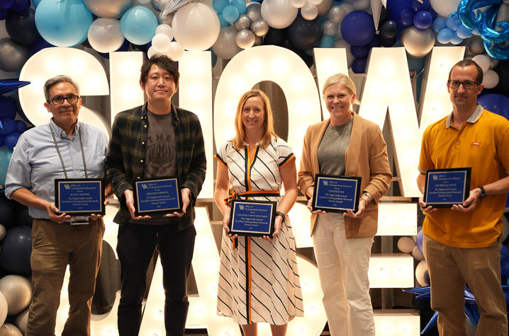 From left: Juan Canedo, Hisashi Sawada, Cassandra Gipson-Reichardt, Lindsey Fay and Nicholas Teets.