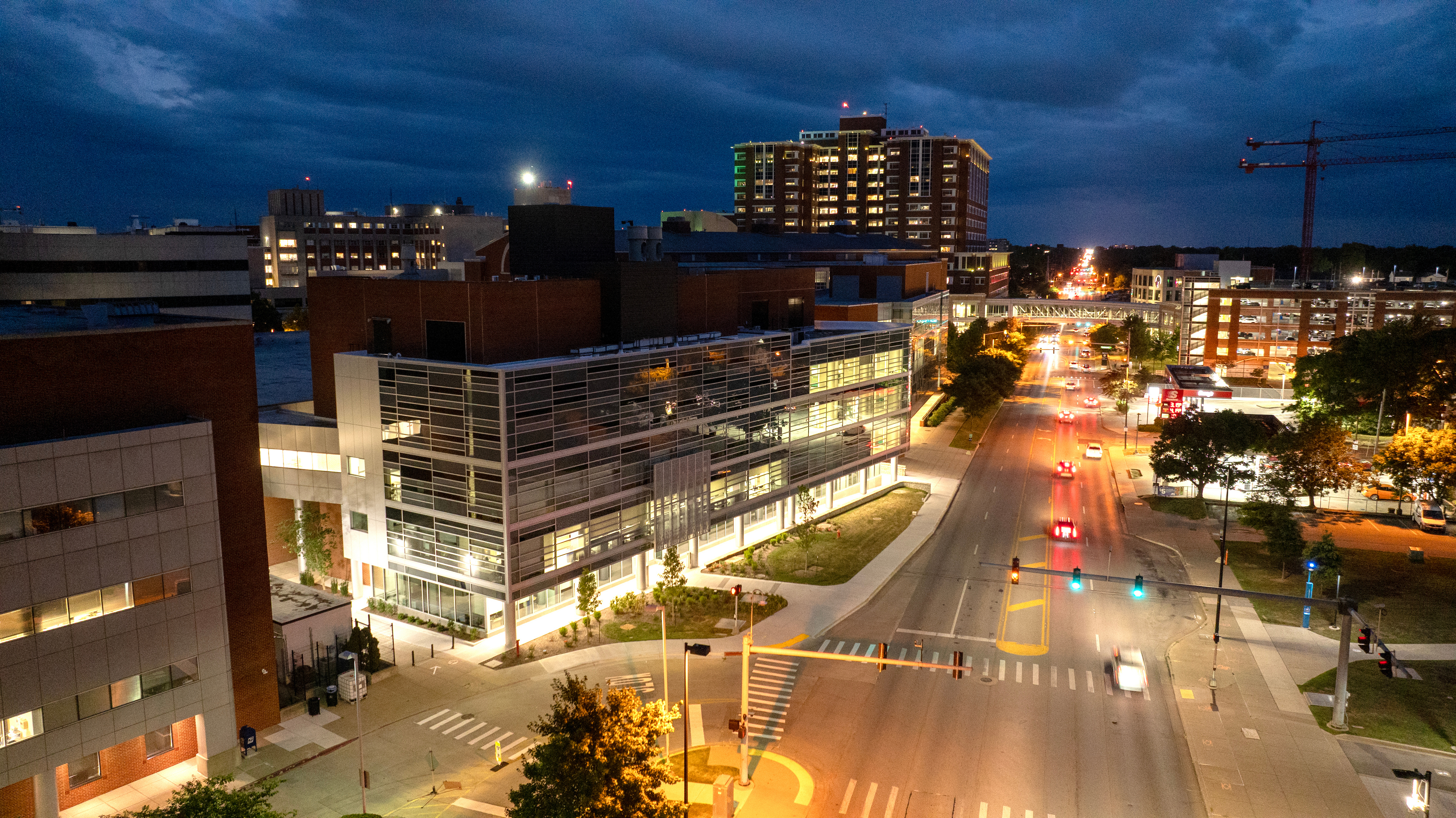 Sanders-Brown Center on Aging at night