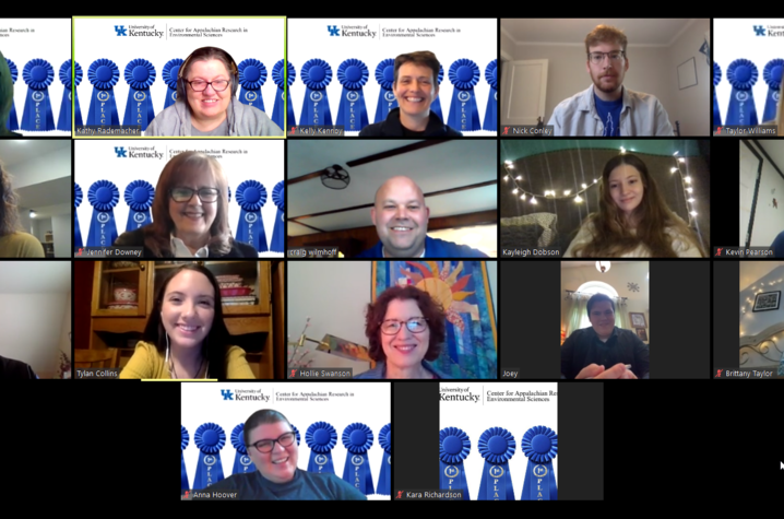 screenshot of UK-CARES award ceremony on Zoom