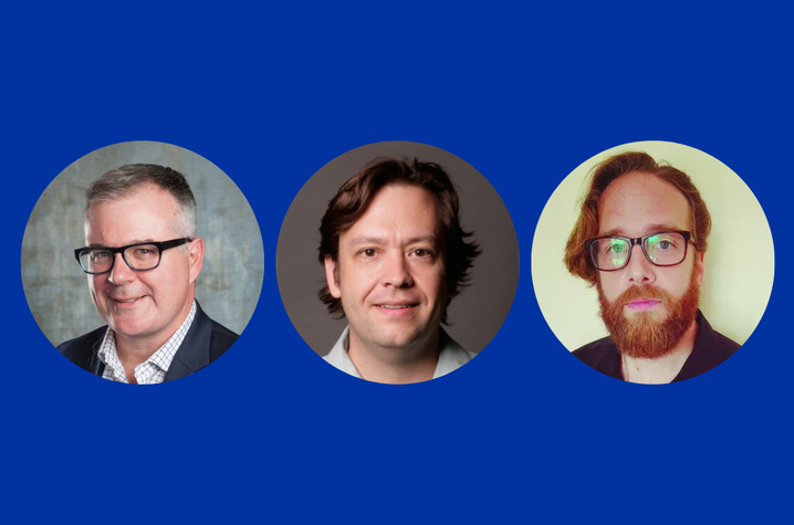 from left, Luke Bradley, Michael Baker and Timothy Moyers