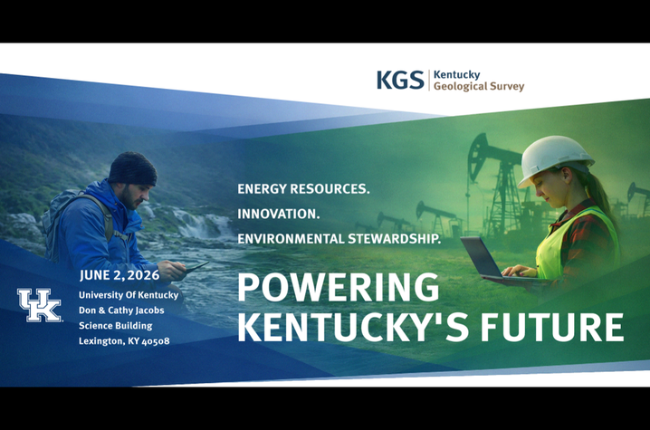 event poster for the KY Geological Survey event on June 2, 2026 titled 'Powering Kentucky's Future'