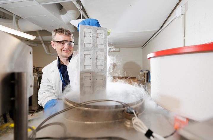 Kenneth Campell in his lab