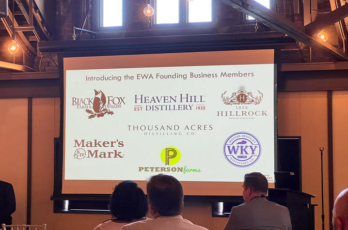 The EWA founding members are Black Fox Farm and Distillery, Heaven Hill Distillery, Hillrock Estate Distillery, Maker's Mark, Peterson Farms, Thousand Acres Distilling Company and Western Kentucky Distilling Company.