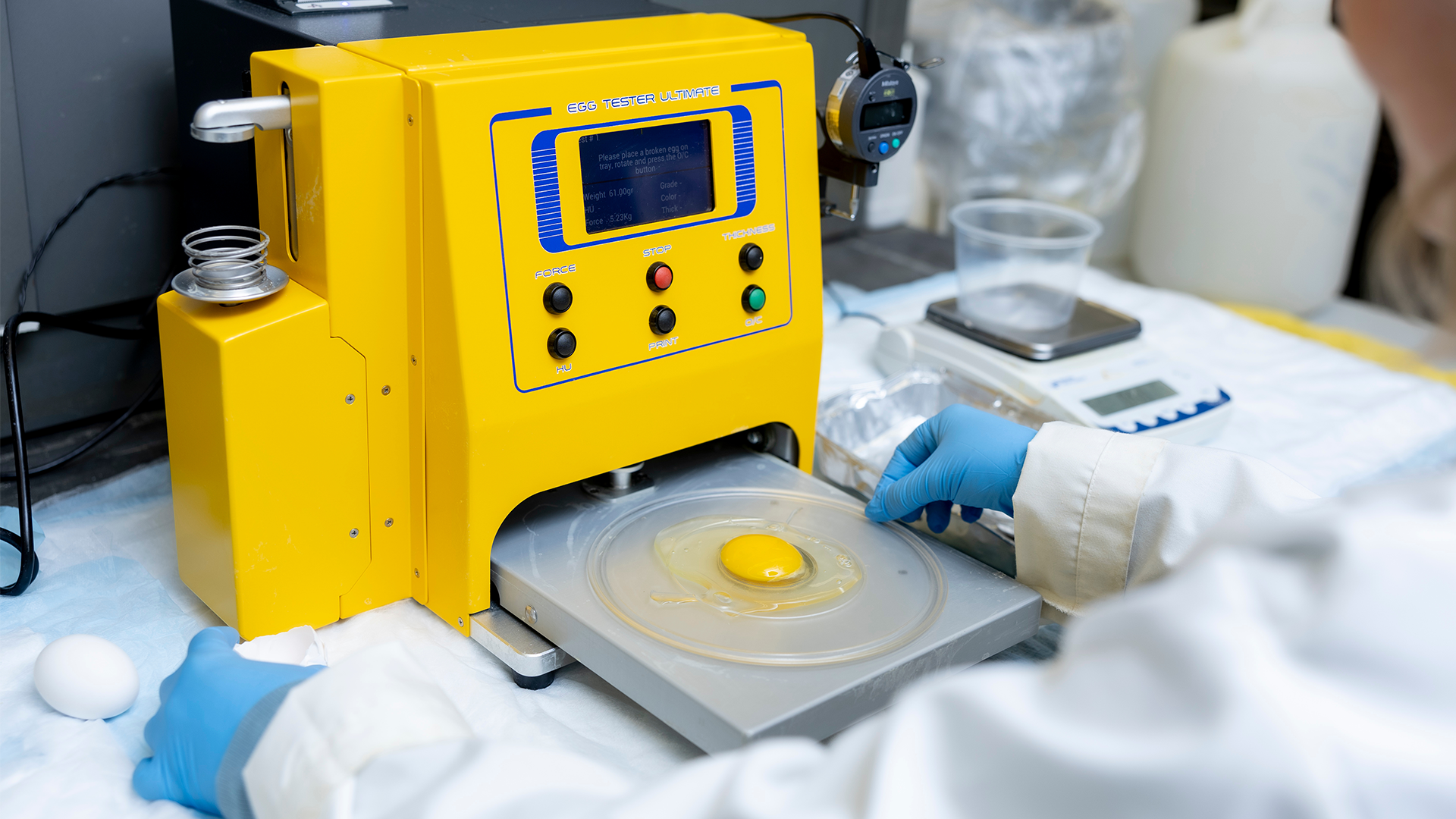 machine in a poultry lab