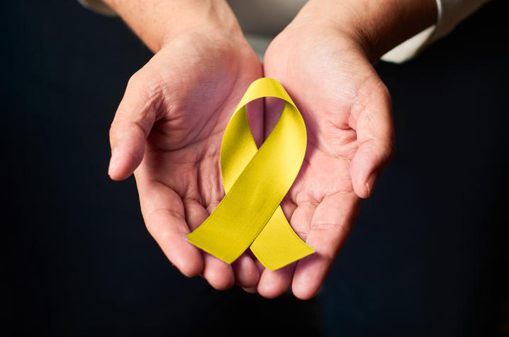 Suicide prevention awareness ribbon