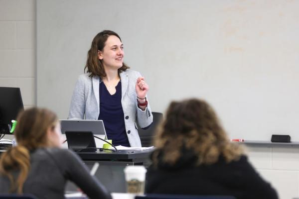 Malgorzata “Gosia” Chwatko in the classroom