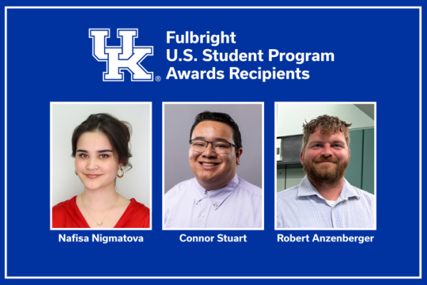 From left: Nafisa Nigmatova, Connor Stuart, Robert Anzenberger