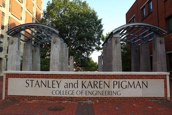 Stanley and Karen Pigman College of Engineering Sign