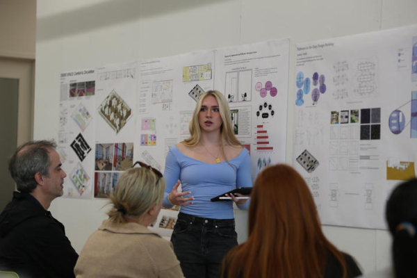 In:Access Studio student Sydney Weibl presents her recommendations on how to make pathways in the Gray Design Building more accessible to an audience