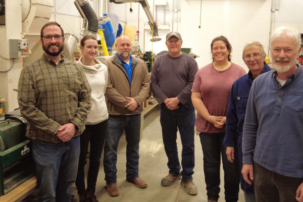 Bob Jewell (far left) with lab members