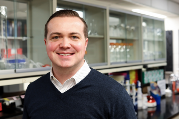 Patrick Hannon in a lab