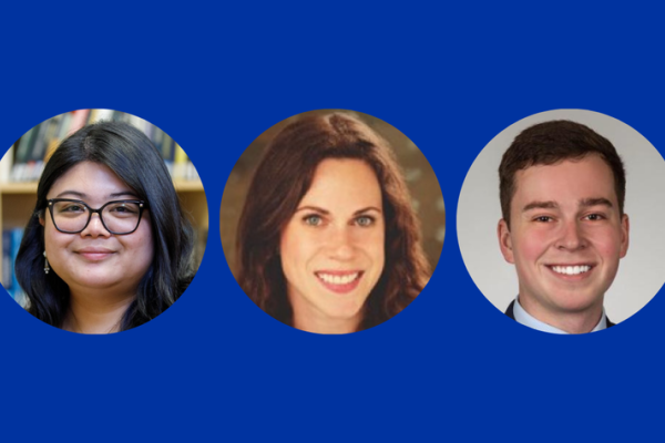 From left, Mariel Bello, Ph.D.; Allison Glasser, Ph.D.; and Daniel McCalley, Ph.D