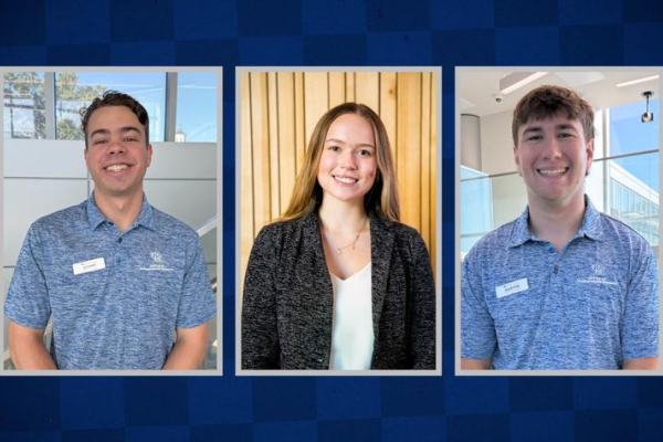 From left: Grant Fischer, Julianne Sharpe and Austin Trotter