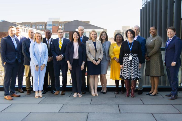 UK leaders and state and regional health officials gather for a group photo