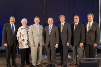 UK campus and HealthCare administration at KY Cancer Registry press conference