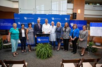 Kentucky legislators joined UK HealthCare to highlight the importance of ovarian cancer screening. Mark Cornelison | UK Photo