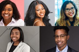 CHET awardees: (Top, left to right) Jardin Dogan, Nyassa Emedi, Kendra OoNorasak; (Bottom, left to right) Kayla Woodson, Kaylin Batey.