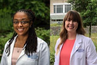 White Coats for Black Lives Fellows Thailandria Daniels and Megan Stewart.