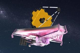 Artist Conception of Webb Telescope. Credit: NASA GSFC/CIL/Adriana Manrique Gutierrez.