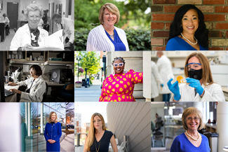 From top left: Jacqueline Noonan, Kimberly Anderson, Danelle Stevens-Watkins, Daret St. Clair, Crystal Wilkinson, Isabel Escobar, Donna Arnett, Rebekah Radtke and Ellen Hahn.