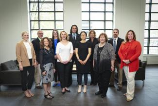 From left: Lindsey Fay, Merlin Lindemann, Nancy Schoenberg, Daniela Moga, Kristine Hankins, Bobi Ivanov, Yuha Jung, Susan Chambers Cantrell, Judith Page, David Fardo and Carrie Oser. Not pictured: Theodore Schatzki, Alexandre Martin and Peter Nelson.