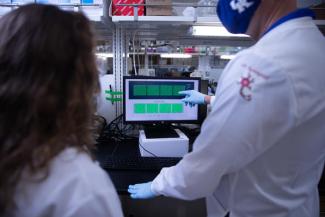 Mark Ebbert and his research assistants on Aug. 5, 2021. Pete Comparoni | UK Photo.