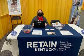 RETAIN Kentucky set up at the 2022 Kentucky State Fair to share resources and information with visitors. Photo provided by RETAIN Kentucky.