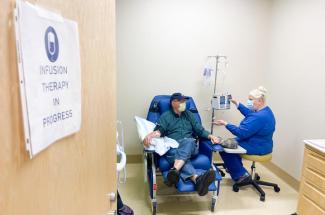 Mike Brown got involved with research at UK's Sanders-Brown Center on Aging out of a desire to help others. Photo by Hillary Smith.