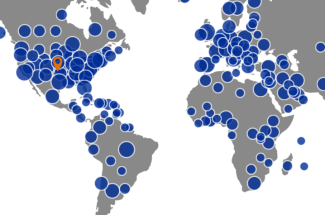 This map from Scholars@UK shows collaborations from the past five years.