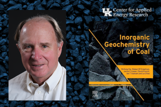 UK CAER's Jim Hower, Ph.D., is co-author of a new book "Inorganic Geochemistry of Coal," released on June 22, 2023. Photos provided by CAER.