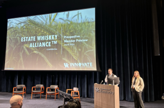 Founding members UK, the UK James B. Beam Institute for Kentucky Spirits and UK Innovate established the Estate Whiskey Alliance in 2023. Photo provided by UK Innovate.