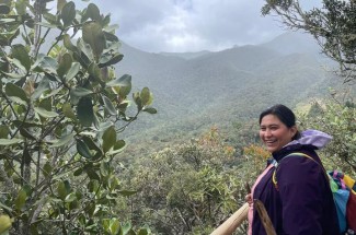 Rosana Zenil-Ferguson, Ph.D., uses mathematical models to understand how plant traits evolve. Her field work has taken her to Colombia to study plants. Photo provided.