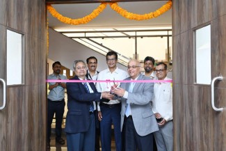 Rangnekar, third from right, and colleagues from India highlight the Global Cancer Consortium’s commitment to international cooperation. Photo provided.