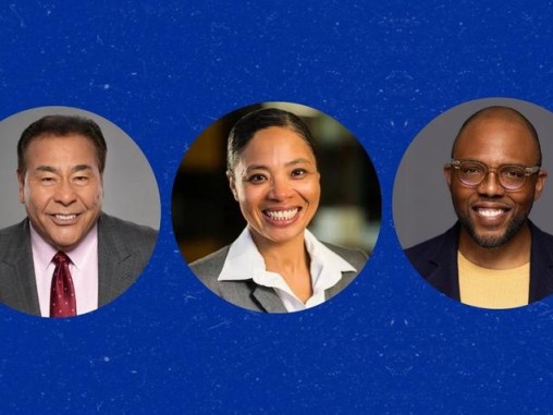 Left to right: John Quiñones, Maia Hightower, M.D., and Chezare A. Warren, Ph.D.