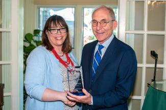 Heather Bush, Department of Biostatistics, College of Public Health, was presented with a 2018-2019 University Research Professorship Award by UK President Eli Capilouto.