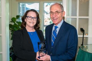 Nancy Grant Harrington, Department of Communications, College of Communication and Information, was presented with a 2018-2019 University Research Professorship Award by UK President Eli Capilouto