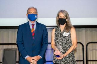 President Eli Capilouto and University Research Professor Amy Murrell Taylor
