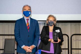 President Eli Capilouto and University Research Professor Carol Mason