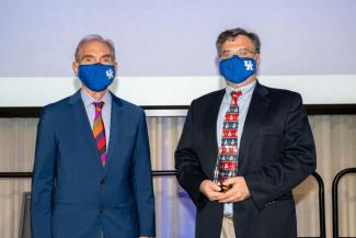 President Eli Capilouto and University Research Professor Christopher Bollinger