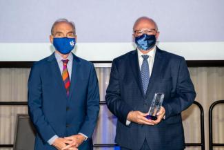 President Eli Capilouto and University Research Professor Issam Harik