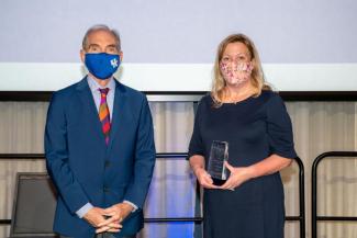 President Eli Capilouto and University Research Professor Jill Kolesar