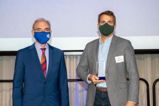 President Eli Capilouto and University Research Professor Seth DeBolt
