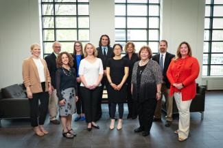 From left: Lindsey Fay, Merlin Lindemann, Nancy Schoenberg, Daniela Moga, Kristine Hankins, Bobi Ivanov, Yuha Jung, Susan Chambers Cantrell, Judith Page, David Fardo and Carrie Oser. Not pictured: Theodore Schatzki, Alexandre Martin and Peter Nelson.