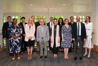From left: Brian Murtha, Crystal Wilkinson, YuMing Zhang, Melinda Ickes, Matthew Hoch, Feng Li, Ron Zimmer, Allison Gordon, Luciana Shaddox, Ann Morris, Björn Bauer, Christopher Norris and Erin Haynes. Not pictured: Dieter Hennings Yeomans and Michael McKay.