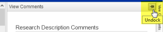 "View Comments” panel