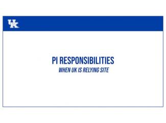 PI Responsibilities