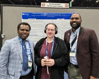 UK-CARES Cetewayo Rashid with UK Graduate student Krystal Sewell and Postdoc Kelly Oriakhi