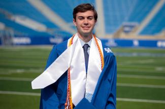 Asa O’Neal, from West Liberty, Kentucky, will graduate this weekend with degrees in mechanical engineering and physics.