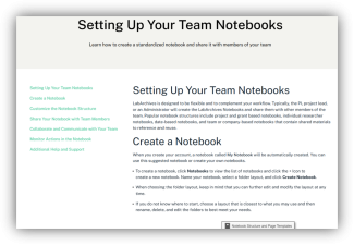 LabArchives Setting Up Team Notebooks Guide