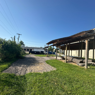 Campus sawmill pavilion